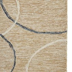 Flash Sale 🔔 Beige Wool Modern Hand Hooked Rug by Ivory and Iris 🤩 -Cheap Ivory and Iris Store D491358S 3