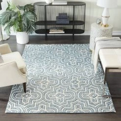 Outlet β¨ Blue Wool Modern Hand Hooked Rug by Ivory and Iris π 11 Outlet β¨ Blue Wool Modern Hand Hooked Rug by Ivory and Iris π -Cheap Ivory and Iris Store D491360S 6