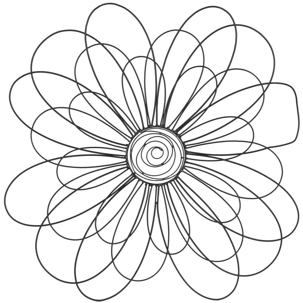 Best Sale π 29" Black Metal Modern Floral Wall Décor by Ivory and Iris π 5 Best Sale π 29" Black Metal Modern Floral Wall Décor by Ivory and Iris π - Image 5