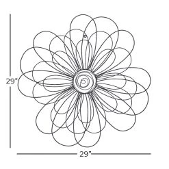 Best Sale π 29" Black Metal Modern Floral Wall Décor by Ivory and Iris π 12 Best Sale π 29" Black Metal Modern Floral Wall Décor by Ivory and Iris π -Cheap Ivory and Iris Store D491682S 6
