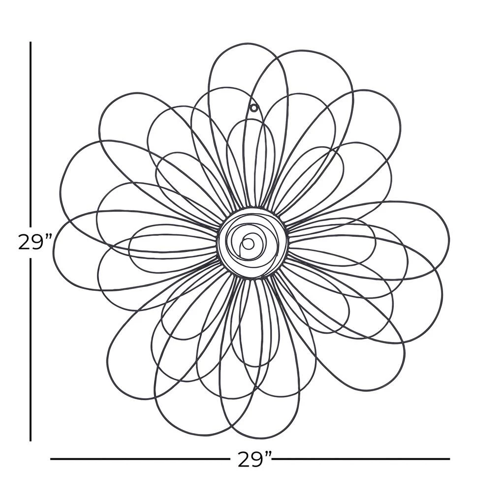 Best Sale π 29" Black Metal Modern Floral Wall Décor by Ivory and Iris π 6 Best Sale π 29" Black Metal Modern Floral Wall Décor by Ivory and Iris π - Image 6