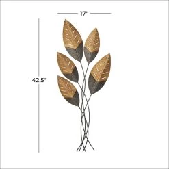 Top 10 😉 43" Gold Iron Contemporary Wall Décor by Ivory and Iris 😉 -Cheap Ivory and Iris Store D491686S 6