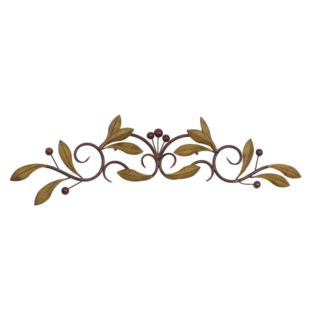 Buy 🔔 31" Green Metal Traditional Floral Wall Décor by Ivory and Iris 🤩 2 Buy 🔔 31" Green Metal Traditional Floral Wall Décor by Ivory and Iris 🤩 - Image 2