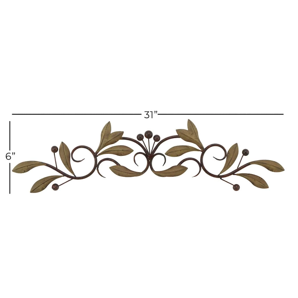 Buy 🔔 31" Green Metal Traditional Floral Wall Décor by Ivory and Iris 🤩 7 Buy 🔔 31" Green Metal Traditional Floral Wall Décor by Ivory and Iris 🤩 - Image 7