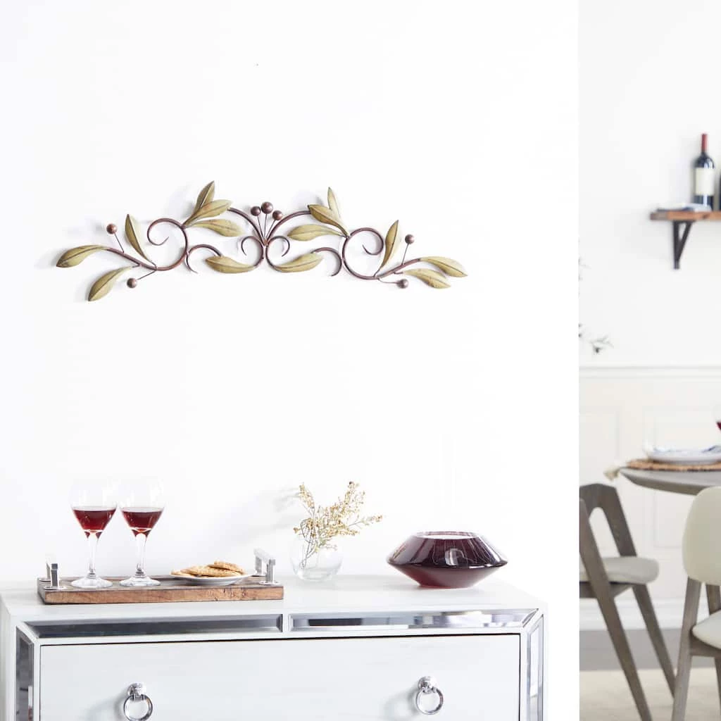 Buy 🔔 31" Green Metal Traditional Floral Wall Décor by Ivory and Iris 🤩 9 Buy 🔔 31" Green Metal Traditional Floral Wall Décor by Ivory and Iris 🤩 - Image 9