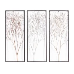 Wholesale 😉 32" Black Metal Modern Floral Wall Décor Set by Ivory and Iris 😍