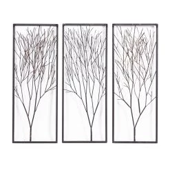 Wholesale 😉 32" Black Metal Modern Floral Wall Décor Set by Ivory and Iris 😍 -Cheap Ivory and Iris Store D491696S 6