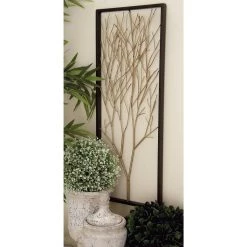 Wholesale 😉 32" Black Metal Modern Floral Wall Décor Set by Ivory and Iris 😍 -Cheap Ivory and Iris Store D491696S 9