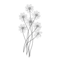 Best Pirce 🔥 40" Black Modern Floral Metal Wall Décor by Ivory and Iris ⭐