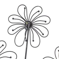 Best Pirce 🔥 40" Black Modern Floral Metal Wall Décor by Ivory and Iris ⭐ -Cheap Ivory and Iris Store D491706S 5