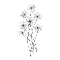 Best Pirce 🔥 40" Black Modern Floral Metal Wall Décor by Ivory and Iris ⭐ -Cheap Ivory and Iris Store D491706S 6
