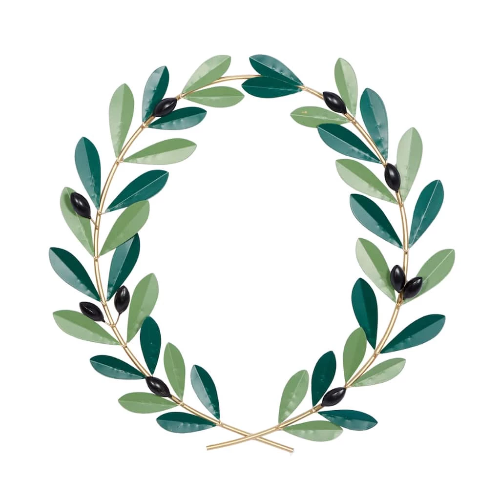 Wholesale π 22" Green Coastal Metal Wall Décor by Ivory and Iris π 1 Wholesale π 22" Green Coastal Metal Wall Décor by Ivory and Iris π