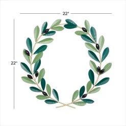 Wholesale π 22" Green Coastal Metal Wall Décor by Ivory and Iris π 10 Wholesale π 22" Green Coastal Metal Wall Décor by Ivory and Iris π -Cheap Ivory and Iris Store D491708S 5