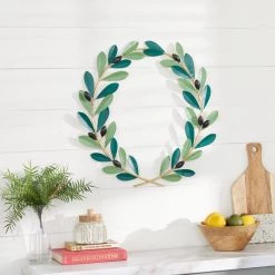 Wholesale π 22" Green Coastal Metal Wall Décor by Ivory and Iris π 11 Wholesale π 22" Green Coastal Metal Wall Décor by Ivory and Iris π -Cheap Ivory and Iris Store D491708S 6
