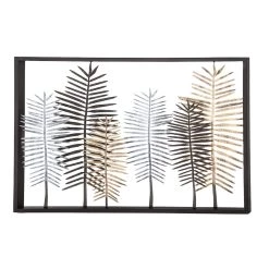 Coupon ⭐ 45" Black Iron Modern Wall Décor by Ivory and Iris 😀 -Cheap Ivory and Iris Store D491714S 3