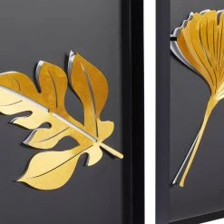 Buy 🎉 Black Contemporary Metal Wall Décor Set by Ivory and Iris 🎁 -Cheap Ivory and Iris Store D491717S 3