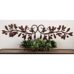 Buy 🤩 48" Brown Traditional Floral Metal Wall Décor by Ivory and Iris 🧨 -Cheap Ivory and Iris Store D491722S 7