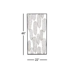 Coupon 🌟 46" Black Contemporary Iron Wall Décor by Ivory and Iris 🎁 -Cheap Ivory and Iris Store D491726S 6