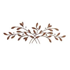 Promo 🔔 60" Brown Metal Traditional Floral Wall Décor by Ivory and Iris 🛒