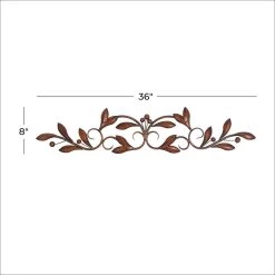 Hot Sale ✨ 36" Brown Metal Traditional Floral Wall Décor by Ivory and Iris 🎉 -Cheap Ivory and Iris Store D491729S 7