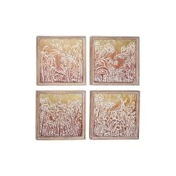 Deals 🥰 19" Gold Eclectic Floral Wall Décor Set by Ivory and Iris 🌟