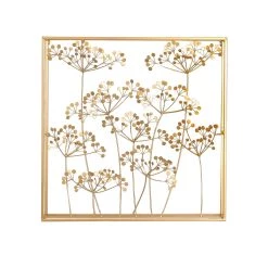 Cheapest ✔️ 28" Gold Modern Floral Wall Décor by Ivory and Iris 🥰 -Cheap Ivory and Iris Store D491735S 3