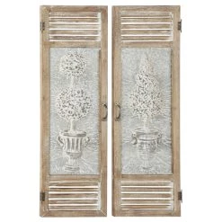 Best deal π₯ 52" Brown Farmhouse Shutter Wall Décor Set by Ivory and Iris β