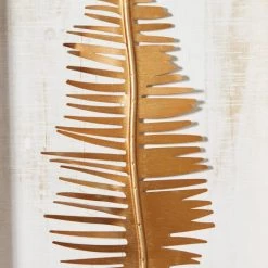 Brand new 😉 32" Gold Contemporary Floral Wall Décor Set by Ivory and Iris ✔️ -Cheap Ivory and Iris Store D491745S 5