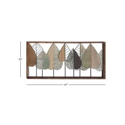 Coupon 🥰 47" Brown Modern Leaves Wall Décor by Ivory and Iris 😍 -Cheap Ivory and Iris Store D491749S 7