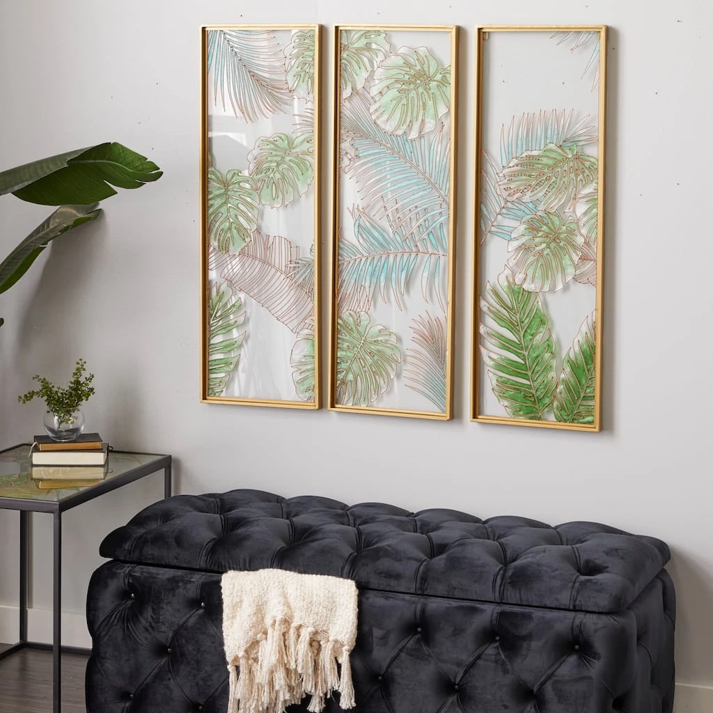 Flash Sale 🤩 36" Blue Glass Coastal Style Wall Décor Set by Ivory and Iris 🥰 2 Flash Sale 🤩 36" Blue Glass Coastal Style Wall Décor Set by Ivory and Iris 🥰 - Image 2