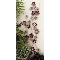 Budget 💯 50" Purple Glam Floral Wall Décor by Ivory and Iris 😀 -Cheap Ivory and Iris Store D491754S 7