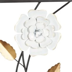 Promo 🤩 36" White Floral Contemporary Wall Décor Set by Ivory and Iris ❤️ -Cheap Ivory and Iris Store D491755S 4