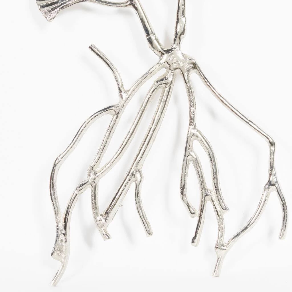 Coupon 🤩 39" Silver Floral Glam Wall Décor by Ivory and Iris ⭐ 3 Coupon 🤩 39" Silver Floral Glam Wall Décor by Ivory and Iris ⭐ - Image 3