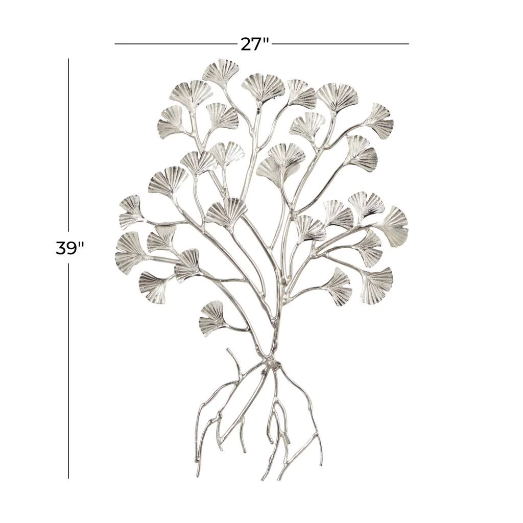 Coupon 🤩 39" Silver Floral Glam Wall Décor by Ivory and Iris ⭐ 5 Coupon 🤩 39" Silver Floral Glam Wall Décor by Ivory and Iris ⭐ - Image 5