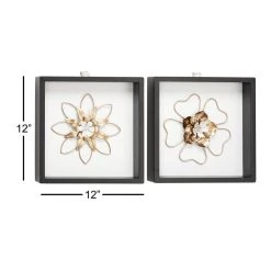 Cheap 🔥 12" Black Wood Contemporary Floral Wall Décor Set by Ivory and Iris 😉 -Cheap Ivory and Iris Store D491758S 6