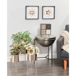 Cheap 🔥 12" Black Wood Contemporary Floral Wall Décor Set by Ivory and Iris 😉 -Cheap Ivory and Iris Store D491758S 7