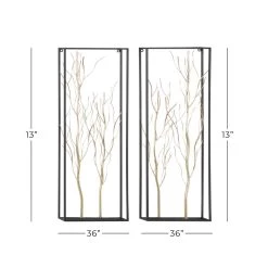 Buy 🛒 36" Gold Metal Glam Floral Wall Décor Set by Ivory and Iris ❤️ -Cheap Ivory and Iris Store D491762S 6
