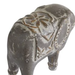Best Pirce ❤️ Brown Ceramic Eclectic Elephant Sculpture Set by Ivory and Iris 👍 -Cheap Ivory and Iris Store D492266S 5