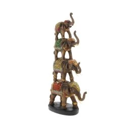 Best deal ❤️ 18" Brown Polystone Eclectic Elephant Sculpture by Ivory and Iris 😉 -Cheap Ivory and Iris Store D492269S 4