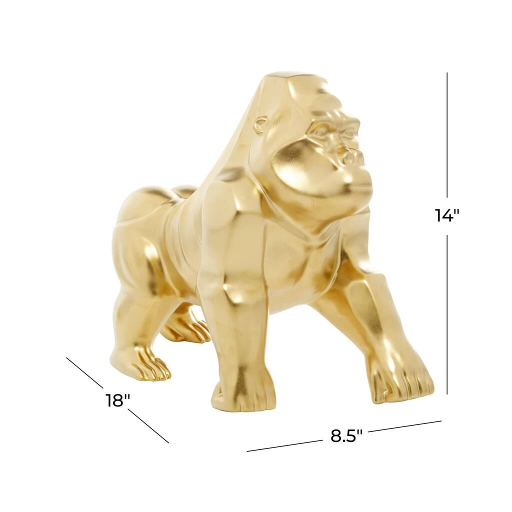 Wholesale π 18" Gold Contemporary Gorilla Sculpture by Ivory and Iris β 7 Wholesale π 18" Gold Contemporary Gorilla Sculpture by Ivory and Iris β - Image 7