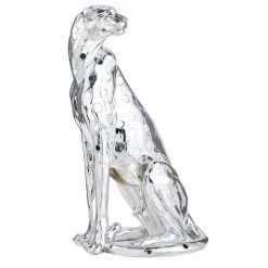 Best deal π 23" Silver Eclectic Leopard Sculpture by Ivory and Iris π