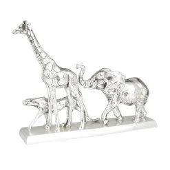 Brand new 𧨠17" Silver Glam Safari Animals Sculpture by Ivory and Iris π