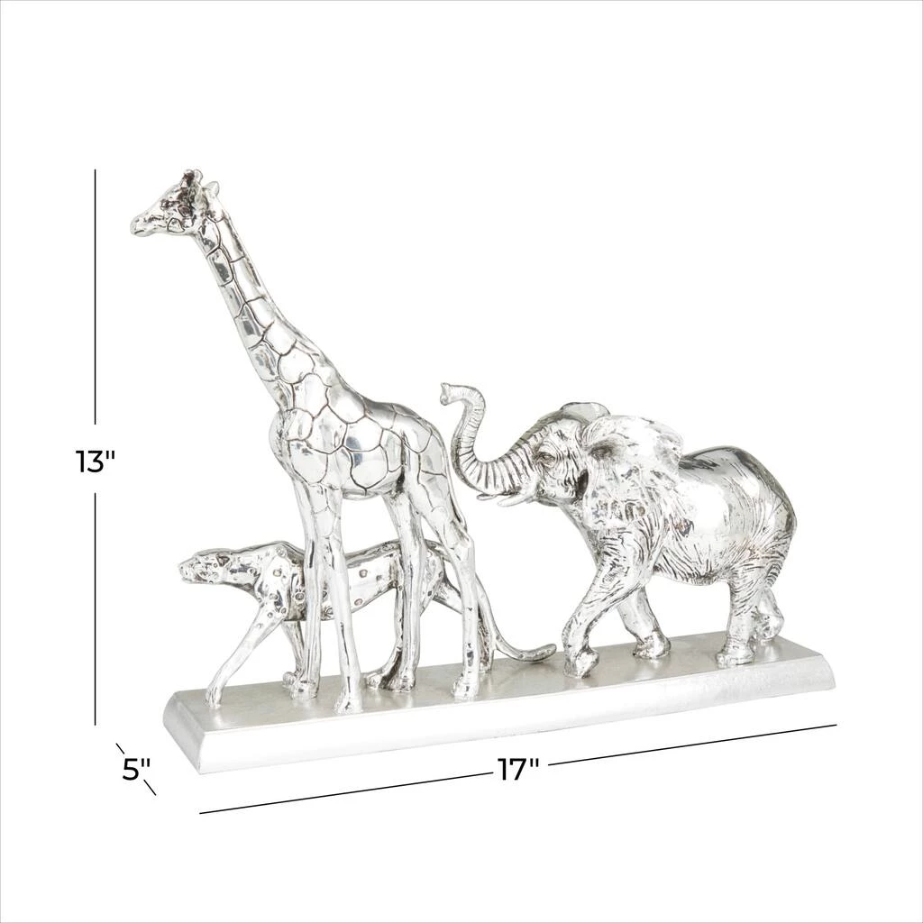 Brand new 𧨠17" Silver Glam Safari Animals Sculpture by Ivory and Iris π 6 Brand new 𧨠17" Silver Glam Safari Animals Sculpture by Ivory and Iris π - Image 6
