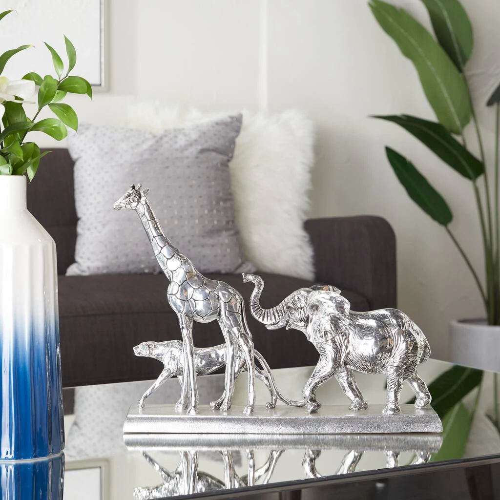 Brand new 𧨠17" Silver Glam Safari Animals Sculpture by Ivory and Iris π 7 Brand new 𧨠17" Silver Glam Safari Animals Sculpture by Ivory and Iris π - Image 7