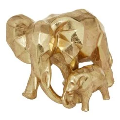 Brand new π― CosmoLiving by Cosmopolitan 10" Gold Modern Elephant Sculpture by Ivory and Iris π