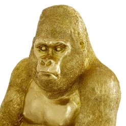 Best Sale ⌛ 15" Gold Traditional Gorilla Sculpture by Ivory and Iris 🎉 -Cheap Ivory and Iris Store D492313S 4