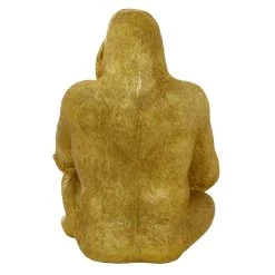 Best Sale ⌛ 15" Gold Traditional Gorilla Sculpture by Ivory and Iris 🎉 -Cheap Ivory and Iris Store D492313S 5