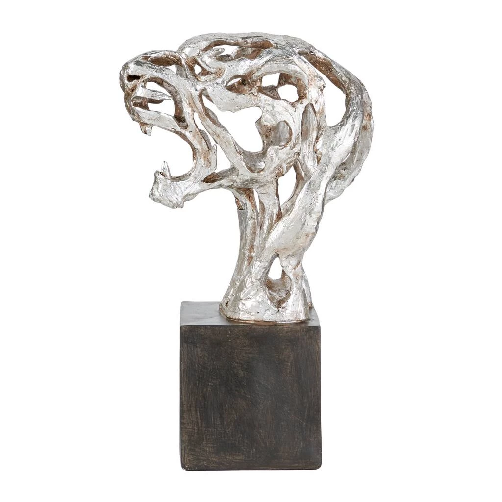 Best Sale π 16" Silver Eclectic Leopard Sculpture by Ivory and Iris π― 2 Best Sale π 16" Silver Eclectic Leopard Sculpture by Ivory and Iris π― - Image 2