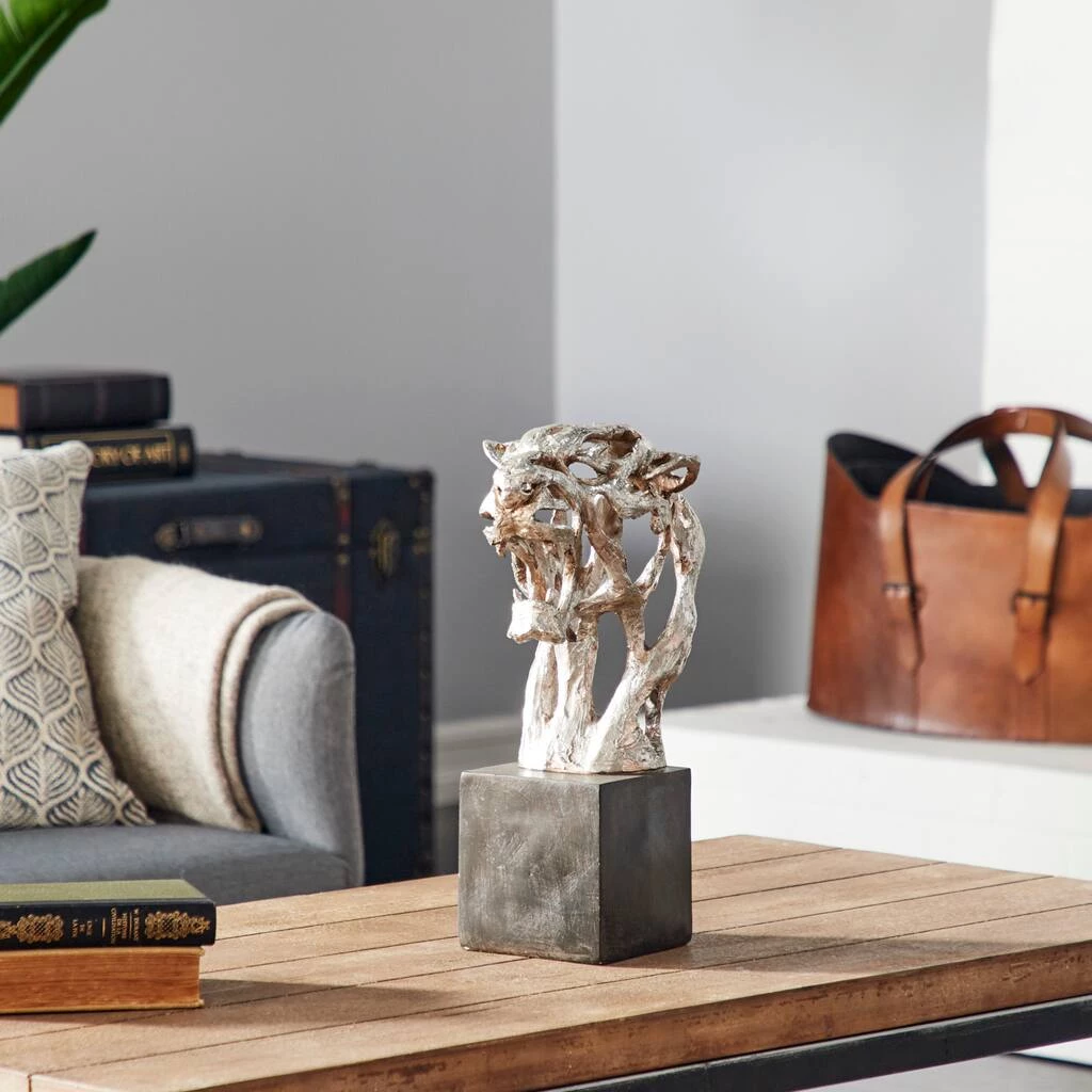 Best Sale π 16" Silver Eclectic Leopard Sculpture by Ivory and Iris π― 7 Best Sale π 16" Silver Eclectic Leopard Sculpture by Ivory and Iris π― - Image 7