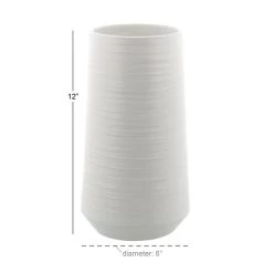 Top 10 🌟 Silver Porcelain Contemporary Vase, 12" x 6" x 6" by Ivory and Iris 💯 -Cheap Ivory and Iris Store D492363S 4